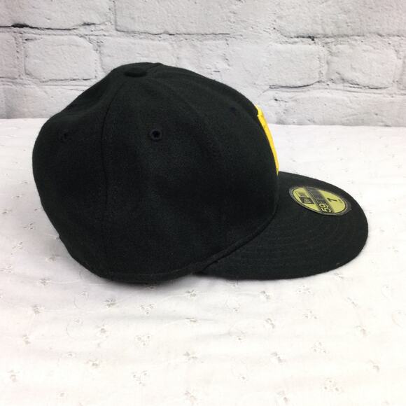 New Era 59Fifty Black Pittsburgh Official on Field Embroidered Logo Fitted Hat 7 - Picture 7 of 14